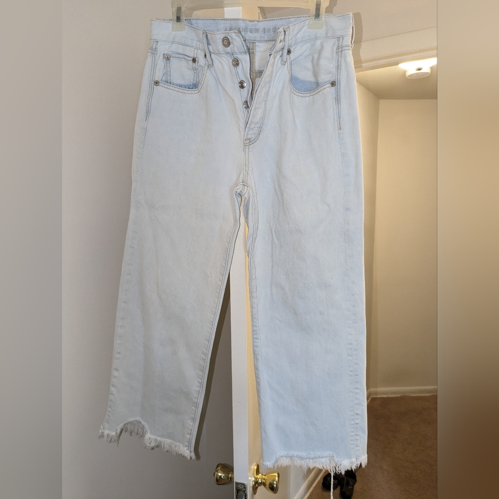 American eagle wide leg cropped jeans